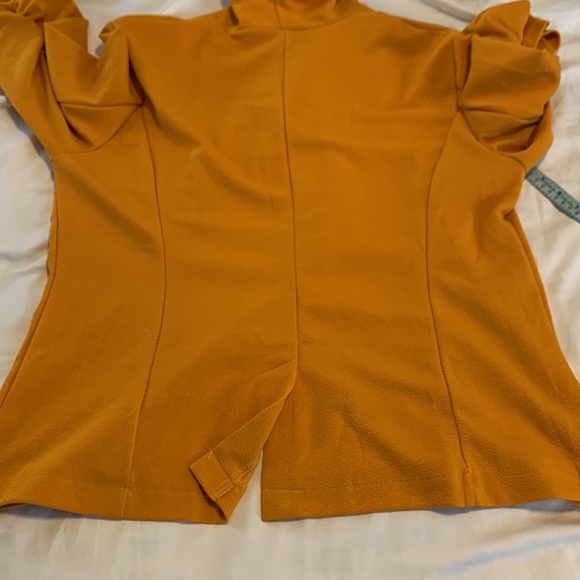 Blazer in soft 100% polyester, turmeric colour, size XXL. - Picture 6 of 8